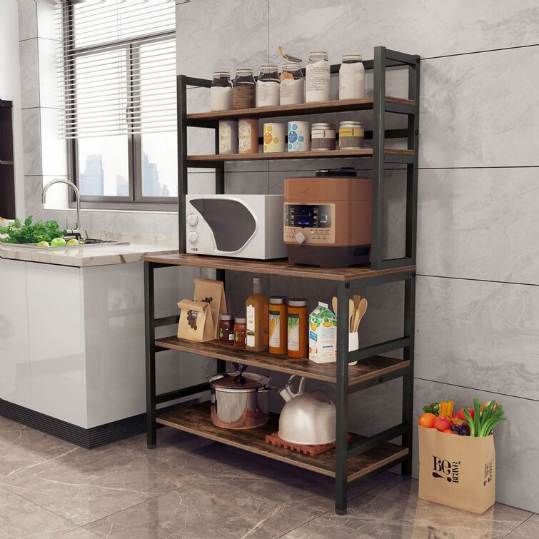 Wrought iron bakers cheap rack with marble shelves